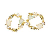 1Pair Circle Rhinestone Ear Studs Fashionable Geometry Earrings for Daily Wear for Casual and Formal Outfits for Weddings Gatherings and Special Occasions