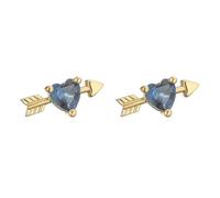 1pair Colorful Zircon Stud Earrings Dragonfly Flower Heart Ear Studs