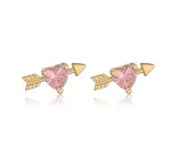 1pair Colorful Zircon Stud Earrings Dragonfly Flower Heart Ear Studs