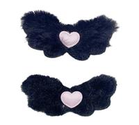1pair Comfortable Plush Wing Hair Clip Carnivals Eye Catching Hairpin For Girl Taking Photo Braids Role Play Hairpin