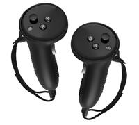1Pair Controller Grips Case for Meta Quest 3S/ 3 Controllers, Anti-Slip Grips Cover for Meta Quest 3S Accessories, Ergonomic Design Protective Case with Adjustable Soft Strap Easy Installation (Black)
