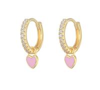 1pair Copper Women's Enameled Earrings Wheels With Colorful Drops Of Oil Craft Dangle Ear Rings For Women