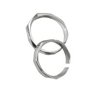 1Pair Couples Sterlings Silver Rings Set With Light Projection Feature Stylish Ornament For Him And Her Projection