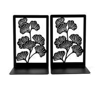 1Pair Decorative Metal Book End For Shelves Hollowed Leaf Bookend Book Stopper For School Office Library 9x12x17cm Heavy Duty Bookends