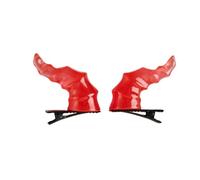 1pair Devil Horn Shape Hairpins Hot Girls Goth Duckbills Hair Clip Halloween Goth Ponytail Braids Hair Clip For Woman