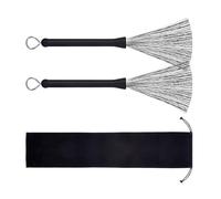 1Pair Drum Brush Retractable Steel Wire Stick Percussion Drumsticks Musical Accessory Drummers Playing Wire Brushes Music Enthusiasts