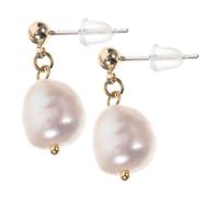 1Pair Elegant Baroque Pearl Ear Studs Freshwater Pearl Earrings for Women for Weddings Anniversaries and Parties Unique Irregular Design for Stylish Accessories