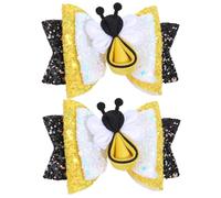 1Pair Elegant Ribbon Bows Hair Clip With Flower Decors Hairpieces Fashion Hair Accesories For Parties And Photoshoots