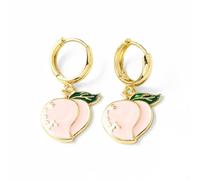 1pair Enamel Colorful Strawberry Grape Peach Banana Dangles For Women Gifts