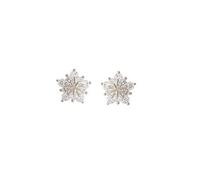 1Pair Fashion Women Shiny Ear Stud Snowflake Earrings Jewelry Gift