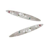 1Pair Fashionable Acetate Hair Clip With Rhinestones Decors Elegant Hair Shaping Accessory Pin For Daily Use Crystal Hairpin