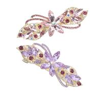 1Pair Floral Rhinestone Hair Clips for Women and Durable Spring Mechanism for Thin and Thick Hair Elegant Decorative Accessories for Every Occasion