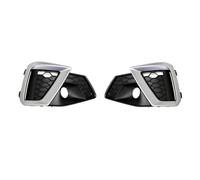 1Pair Fog Light Grille Front Bumper Fog Lamp Cover Fog Light Honeycomb Mesh Grills Compatible For Audi A4 B9 SLine 2020-2022 Car Accessories(Silver)