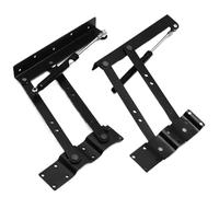 1Pair Folding Spring Tea Table Hinge Furniture Lift Up Top Mechanism Hardware Lifting Rack Shelf for Coffee ComputerTable for Coffee Table(Black A)