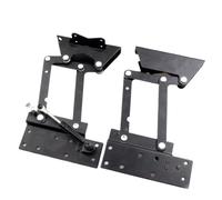 1Pair Folding Table Hinge Hydraulic Fold Lift Up Top Mechanism Lifting Shelf for Coffee Computer Furniture Hardware for Tables(Black C)