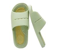 1Pair Foot Massage Slippers Soft & Comfortable Pain Relief Acupressure Slippers Non-slip & Odorproof Green Massage for Men Bathroom Beach Acupressure