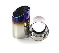 1pair For Q7 4l Sq7 2006-2016 Stainless Steel Chrome Car Exhaust Pipe Tip Cover Rear Tail Throat(Blue)