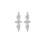1pair Fruit Zircon Stud Earrings Silver Ear Needle Strawberry/Cherry Pendant Earrings