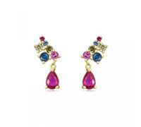 1pair Fruit Zircon Stud Earrings Silver Ear Needle Strawberry/Cherry Pendant Earrings