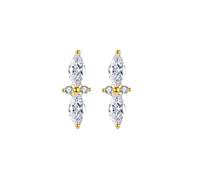 1pair Fruit Zircon Stud Earrings Silver Ear Needle Strawberry/Cherry Pendant Earrings