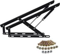 1Pair Gas Hydraulic Folding Bed Lift Mechanism, Pneumatic Heavy Duty Gas Spring Strut, Pneumatic Gas Spring Bed Lift for Box Bed Sofa Storage Space Saving Sprung Divan Bases DIY Project(61cm/2FT)