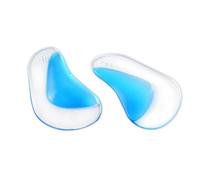 1Pair Gel Arch Support Insoles Self Adhesive Arch Support Correction Backfoot Valgus Pads Silicone Orthopedic Flat Feet Orthotic Arch Supports Insoles(Blue)