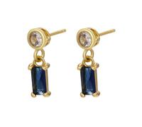 1pair Gold Color Geometric Rectangular Stud Earrings For Women Stud Drop Earrings