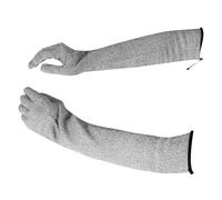 1Pair Guard Gloves with Arm Sleeves, 50cm Arm Protection Sleeves Level 5 Cut Resistant Gloves with Full Finger, Heat-Resistant Bite Resistant Safety Sleeve for Garden Kitchen Farm Work (1 Pair)