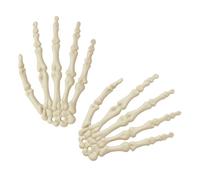 1Pair Halloween Skeleton Hands Realistic False Human Hands For Zombied Party Terror Scary Props Gifts Outdoor Decorations Yard Props