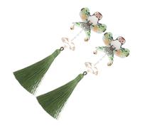 1Pair Handmade Chinese Vintage Hair Clips with Tassel Unique Kite Design Hairpins for Hanfu and Traditional Outfits Retro Asian Hair Accessories