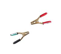 1Pair Heavy Duty Battery Clips, Big Copper Plated Insulated Alligator Clamps for Car Battery(2 red and 2 Black)