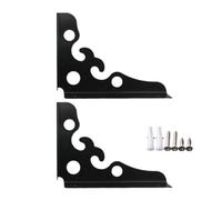 1Pair Heavy Duty Shelf Brackets Triangular Floating Shelf Bracket Wall Mounted Metal Shelving Supports Brackets Vintage Decorative Hardware