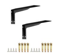 1Pair Heavy Duty Shelf Brackets Wall Mounted Corner Brace Joint Right Angles Bracket for Wood Board Space Saving L Bracket Corner Brace