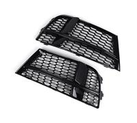 1Pair Honeycomb Mesh Hex Car Fog Light Racing Grille For A3 8V S-line 2017 2018 2019 Front Bumper Fog Lamp Grill Cover PYPFQUMQGR(Glossy Black)