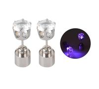 1Pair LED Light-emitting Earrings Flashing Glowing Light Up Earrings Dance Party Accessories Gifts Jewelry Popular Holiday Decor