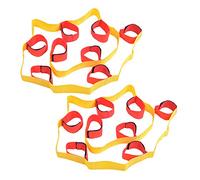 1Pair Legged Fixed Belt, Outdoor Sport Equipment for Teamwork Games, Multiplayer Elastic Foot Straps with Hook & Loop Design, Adjustable Length for 3 - 8 People, Ideal for Parent - (8-person leggings