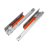 1Pair/ Lot Rebound Press to Release Push Open Under Mount Drawer Slide Rail Runner DTC 25KG(14inches 350MM)