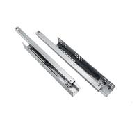 1Pair/ Lot Two-Section Bottom Drawer Track Cabinet Bottom Hidden Slideway Damping Buffer Drawer Slideway 25kg(14inches 350MM)