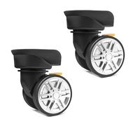 1Pair Luggage Suitcase Replacement Wheel Roller Hardware Repairing 360 Degree Spinner Caster Heavy Duty Wheel