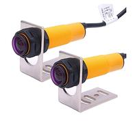 1Pair M18 Infrared Ray Through-Beam Reflection Optical Photoelectric Switch Sensor Three Lines NPN NO 6-36VDC Proximity Switch Inductive Distance 5M(NPN NO)
