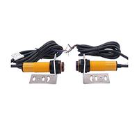 1Pair M18 Infrared Ray Through-Beam Reflection Optical Photoelectric Switch Sensor Three Lines NPN NO 6-36VDC Proximity Switch Inductive Distance 5M(PNP NO)