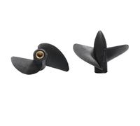 1pair M4 Threaded Nylon 2 Propeller Dia 35mm 39mm 42mm 45mm CW CCW Props Positive Reverse Paddle For Compatible RC Electric Jet Boat Accessories Parts(1pair D39xP27.5mm)