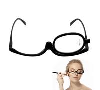 1Pair Make Up Glasses Make Up Glasses Flip Up Lens Uk Only Folding Reading Glasses Magnifying Make up Glasses With Flip-Down Single Lens For Womems Reading Glasses Magnifying Glasses(+3.50)