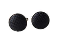 1Pair Men's Vintage Tone Twist Cuff Links Wedding Gift(Black cloth)