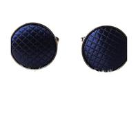 1Pair Men's Vintage Tone Twist Cuff Links Wedding Gift(Navy blue)