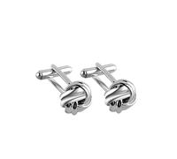 1Pair Men's Vintage Tone Twist Cuff Links Wedding Gift(Silvery)