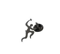 1pair Metal Brooch, Golden Gorilla Dancing And Jumping Strange Man, Meaningful, Creative Product, Small, Souvenir(Black)