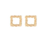 1pair Metalowe Small Geometric Earrings For Women Gold Color Round Star Earrings