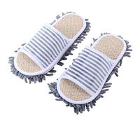 1pair Microfiber Floor Cleaning Mop Slippers for Men Women Lightweight Non-slip Cloth Slippers Soft Breathable Household Cleaning Footwear for Home Lounging