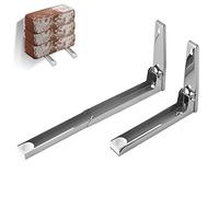 1Pair Microwave Oven Bracket, 35kg Wall Mount Rack Shelf Foldable Stretch Support Frame Storage Holders for Home Kitchen Storage